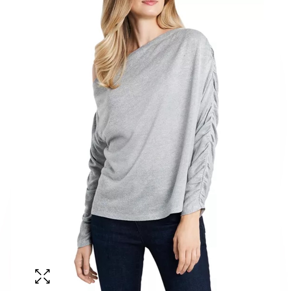 1. State Shimmering Silver Top Size Large NWT